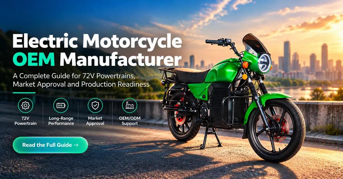Electric Motorcycle OEM Manufacturer: How Brands Validate 72V Powertrains, Market Approval and Production Readiness