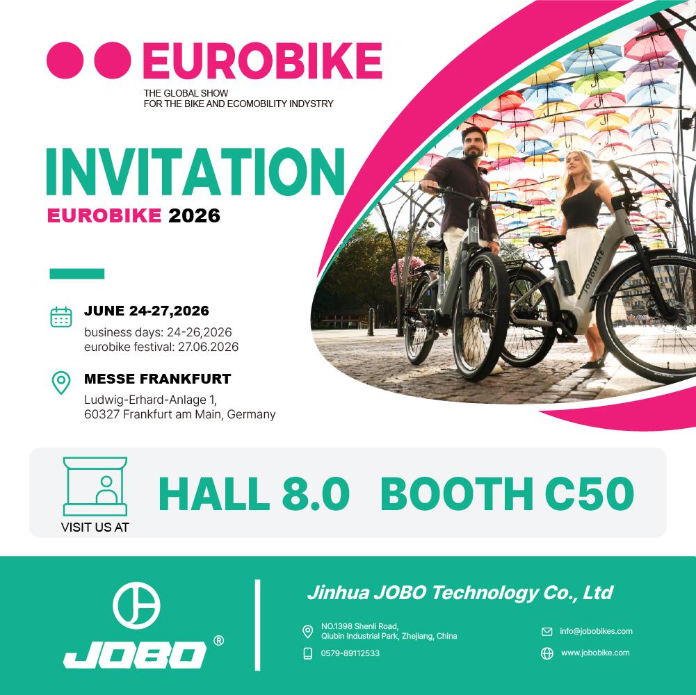 JOBO at Eurobike 2026: Discover Next-Gen E-Bikes at Hall 8.0, Booth C50