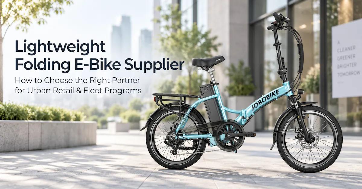 How to Choose a Lightweight Folding E-Bike Supplier for Urban Retail and Fleet Programs