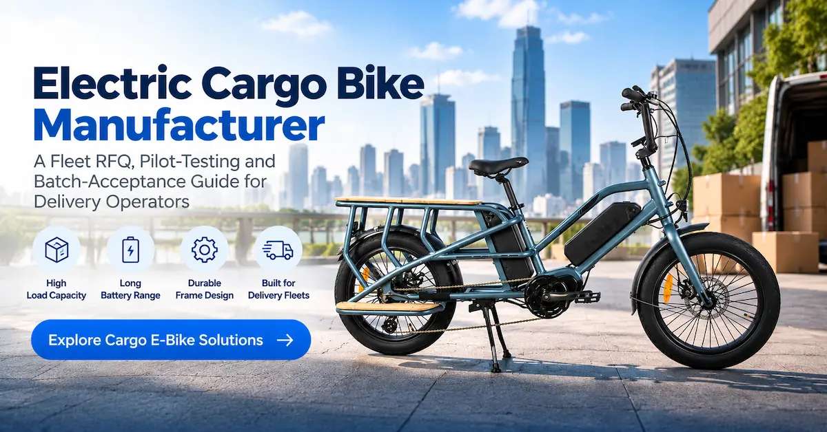 Electric Cargo Bike Manufacturer: A Fleet RFQ, Pilot-Testing and Batch-Acceptance Guide for Delivery Operators Electric Cargo Bike Manufacturer: A Fleet RFQ, Pilot-Testing and Batch-Acceptance Guide for Delivery Operators